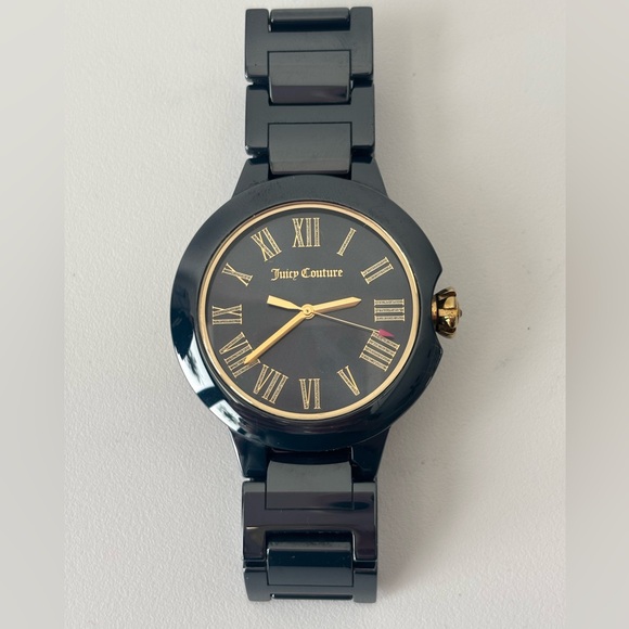 Juicy Couture Quartz Movement Midnight Blue Ceramic over Metal Timepiece - Picture 3 of 3